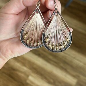 Vintage Teardrop‎ Metal Earrings